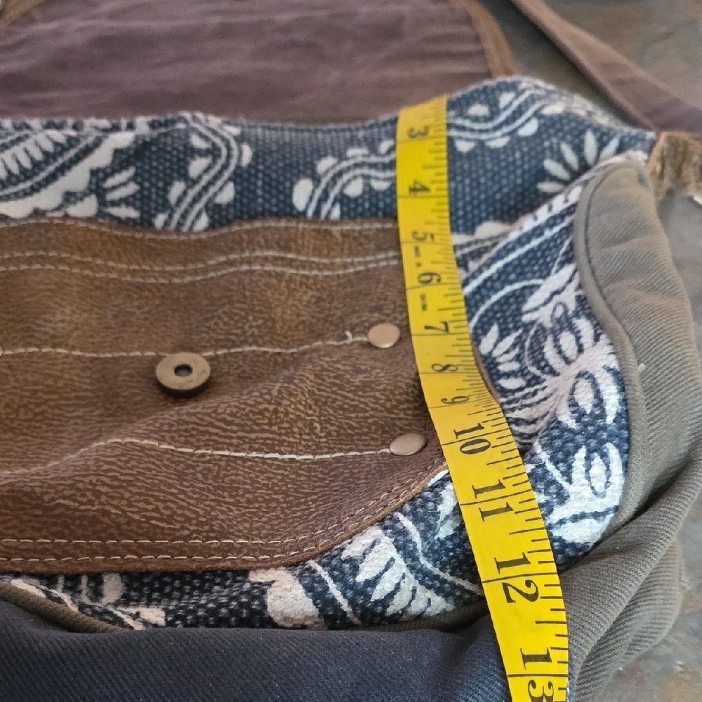 Myra Bag Dark Grey and White Patterned Crossbody - Picture 6 of 8